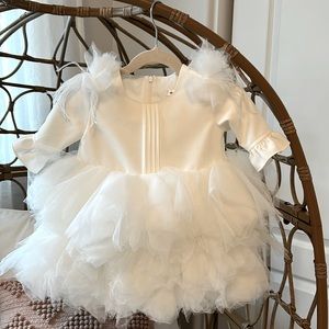 NEW!!! NW/outT Fancy white dress 18-24M